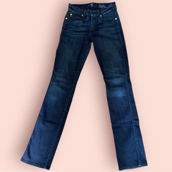 7 for all mankind Kimmie Mid Rise Stretch Straight-Leg Jeans size‎ 28 - Picture 3 of 5